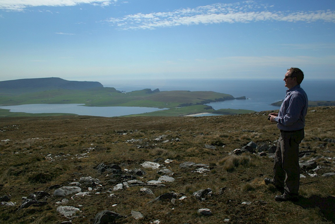 James leading a hilltop walk