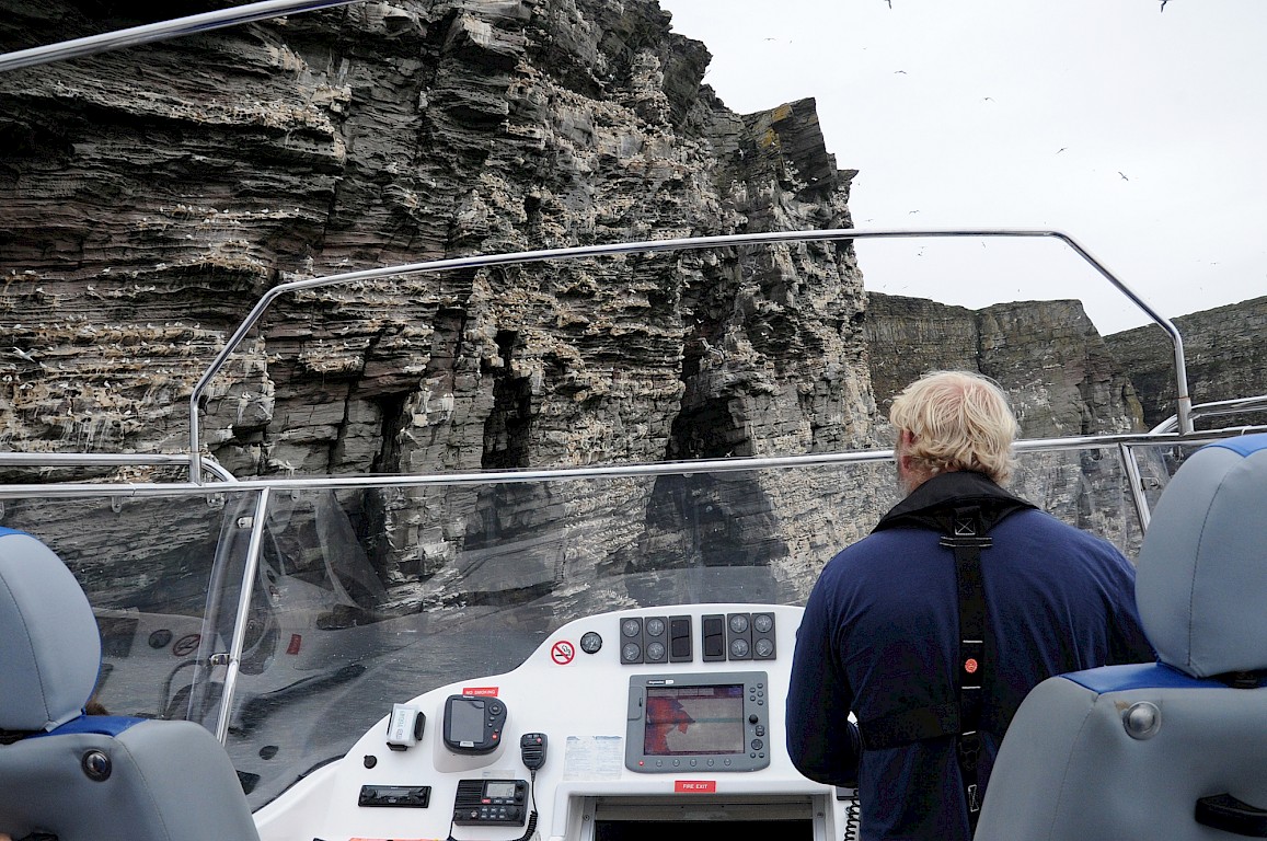 Alongside Noss Cliffs