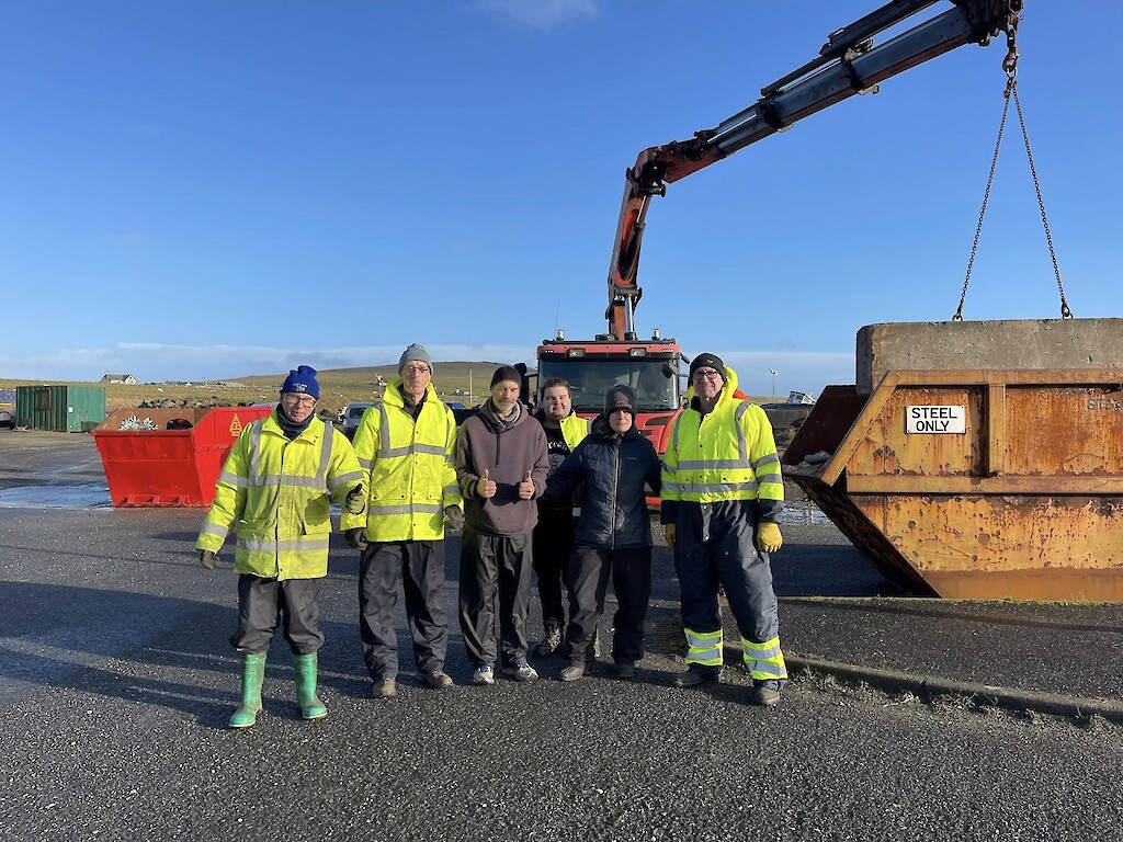 Unst Community skip day at Baltasound pierhead