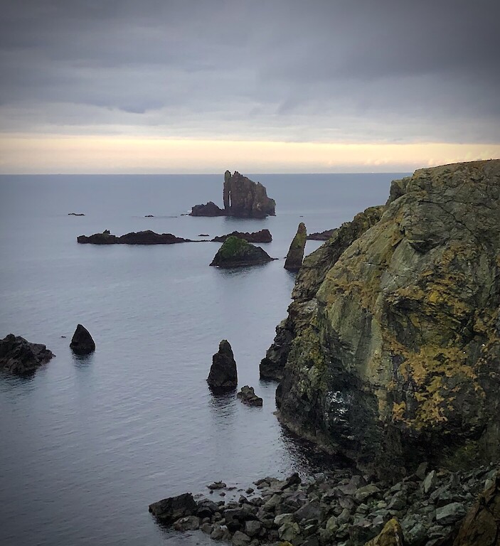 My favourite view The Drongs from Hillswick Ness