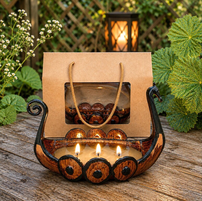 Viking Boat Candles-Style 2